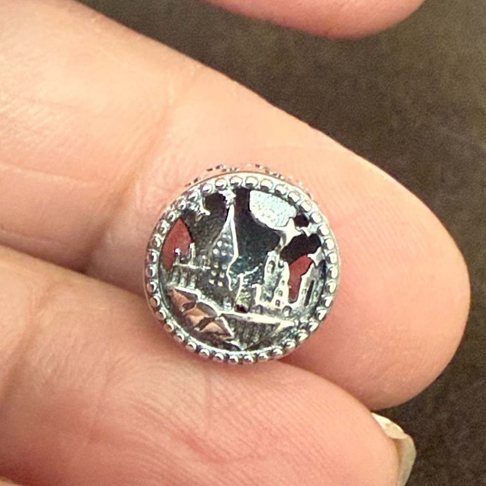 Silver Cityscape Button - image 1